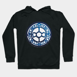 High Precision Blue Bicycle Cassette Gear No. 478 Hoodie
